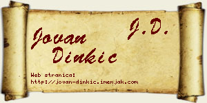 Jovan Dinkić vizit kartica